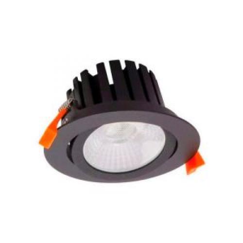 9W LED Single Colour Dimmable Deep Face Tiltable Wet Area Downlight Black China Manufacturer