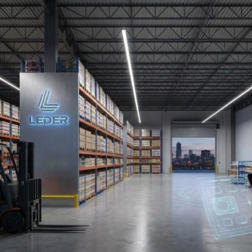 50m Seamless Linear Lighting for USA Warehouses | LEDER Illumination