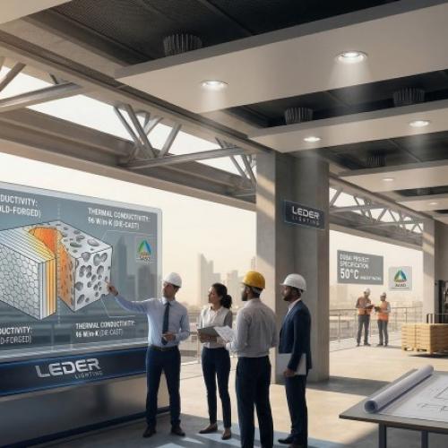 Cold-Forged LED Downlights for 50°C Dubai Projects | LEDER Lighting