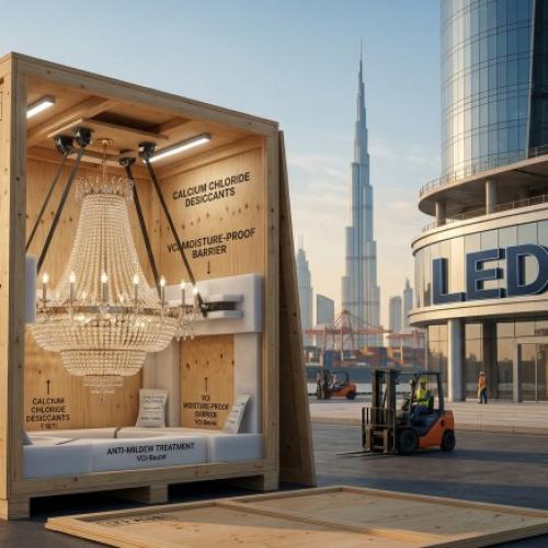 Anti-Seismic Packaging for Crystal Chandeliers | LEDER Lighting