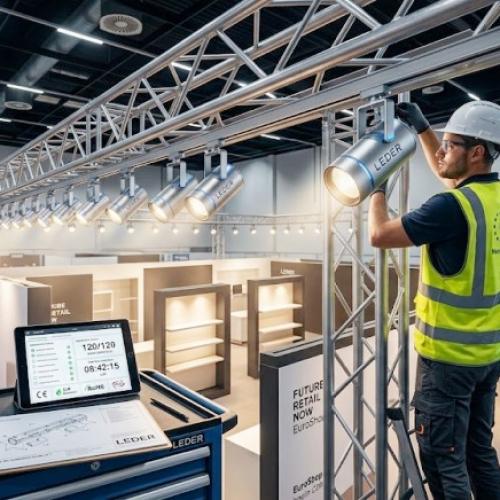Snap-On LED Spotlights for Fast EU Exhibition Setup | LEDER Lighting