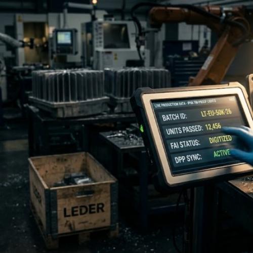 How do LED lighting manufacturers achieve real-time data sync for European Digital Product Passports (DPP)?