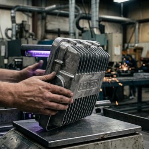 What is the ideal weight for a die-cast aluminum LED housing in extreme environments?